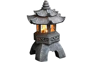 SunaOmni Lanterna a Pagoda Solare Luci Da Esterno Lanterna in Stile Giapponese Ornamento Da Giardino Per Decorazioni Da Patio Stile 1 Lanterna Giapponese Decorazione Da Giardino Luce a Pagoda
