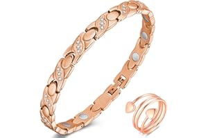 Vicmag Bracelet magnétique pour femme en acier titane Brazaletes ultra résistant magnétique réglable avec outil de démontage et boîte cadeau
