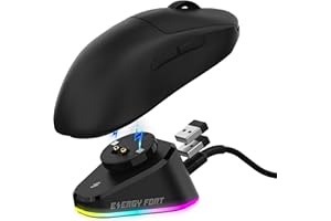 BRIMFORD Ładowarka do myszy Logitech G Pro X Superlight (2), G Pro Wireless, stacja ładująca do myszy z RGB, kompatybilna z G502 X Lightspeed/Plus G703 G903 Razer (czarny)