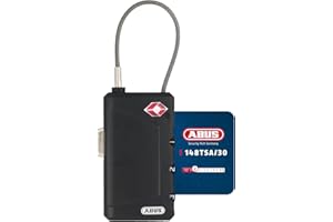 ABUS TSA-Schloss 148TSA/30 - Kabelschloss zur Gepäcksicherung mit 3-stelligem Zahlencode - für Koffer, Taschen, Rucksäcke