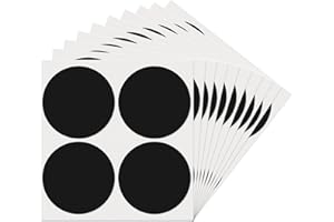 YIKIADA Czarne okrągłe naklejki punktowe, 100 mm, samoprzylepne, wodoodporne, samoprzylepne kropki, naklejki, małe etykiety, 40 sztuk