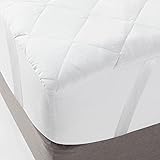 GLHOME Idee per la casa Topper Trapuntato Correttore Materasso Anallergico con Fasce Elastiche Traspirante Protettivo - Bianc