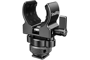 SMALLRIG Mikrofon Mount, Shotgun Mikrofonständer mit Cold Shoe Adapter - BSM2352
