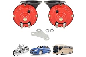 LncBoc 2 Pack 110DB Super Forte Treno Clacson per Camion, Treno Lumaca Moto Clacson 12 V Impermeabile Moto Air Horn Elettrico Dual Tone per Auto, Motocicletta, Biciclette, Barche Camper.
