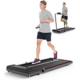 Tapis roulant elettrico pieghevole 2 in 1, tapis roulant 10 km/h, 3,0 HP, tapis roulant extra large 43 cm, con telecomando e 