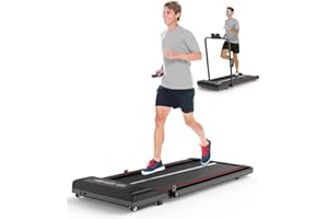 HomeFitnessCode Walking Pad Treadmill, 2.5HP Motorized Folding Treadmill for Home with Music Player, LED Display & Remote Control, 1-10km/h Adjustable Speeds, No Assembly