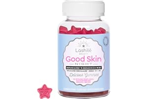 Lashilé Beauty - Complément Alimentaire - Régénérateur de peau pendant la nuit - Good Skin Night - Made In France - Coenzyme Q10, Vitamine A, C, Zinc - Cure 1 Mois 60 Gummies