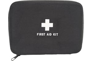 JIPEMTRA Eva Case Empty First Aid Empty Pouch Hard Case Red Medical Bag for Home Health Emergency First Responder Camping Outdoors Business (Black bb)