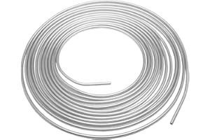 MOCNT 4,75mm Auto Bremsleitung 3/16" Zoll Bremsleitung mit Kupferbeschichtung Silberzink Bremsleitungsschlauch Bremsrohr Auto Ersatz Bremsleitungssatz Länge 7,6m