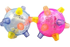 Samuliy LED Flashy Musical Dancing Ball - Children Music Dancing Ball - Baby Music Shake Jumping Ball Flash Bouncing Ball LED Disco Ball Sensory Developmental Toy For Baby Toddler Boys Girls