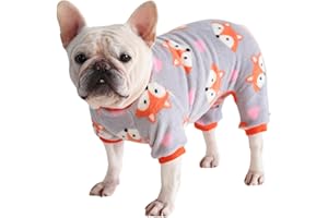 BT Bear Dog Pajamas Soft Warm Fleece Jumpsuit Cute Pet Clothes Onesies Costume for Puppy Small Dogs Medium Dogs(Orange,XL)