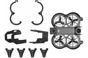 Honbobo 3en1 Protection Kit pour DJI Neo 2 Protection d'hélices+Train d'atterrissage+Transceiver Protecteur, Protection Anti-Collision Protecteur des hélices Drone Accessoires pour DJI Neo 2 (Black)