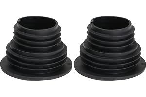 RDEXP 2X Drain Pipe Seal Hose Plug Washing Machine Drain for Bathroom Kitchen Black 2.36Inch Max Dia