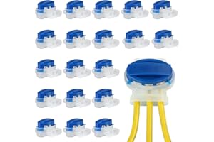 Encham 20 X Kabelverbinder mit Gel Wasserdicht Kabel Verbinder Mähroboter Anschlussklemmen für Garten Mähroboter Outdoor