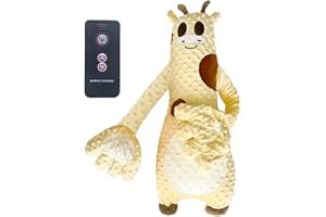 FVPKYUR 60x23cm Giocattolo Per Dormire Che Accarezza Il Bambino, 3 Modalità Regolabili Peluche Compagno Di Pisolino Per Un Sonno Calmante Con Telecomando, Picchiettio Sul Palmo Del Bambino Che Dorme