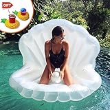 ✔ ESTILISMO CREATIVO: Sillón de concha de nácar hinchable de sirena, elegante, llamativo y toma las mejores fotos junto con los productos de Instagram Star en este verano apasionante.
