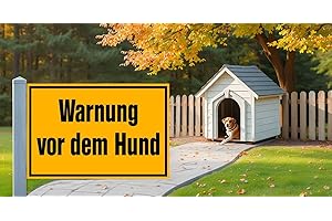 WICHELHAUS Warning of the Dog Sign 30 x 20 cm Extra Thick