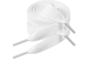 Vicloon Cordones de Zapatos, Cordones Planos de 15 mm de Ancho, Agujetas Cordón de Repuesto Planos y Gruesos para Zapatillas Deportivas, Zapatos de Senderismo, Zapatillas de Corrers