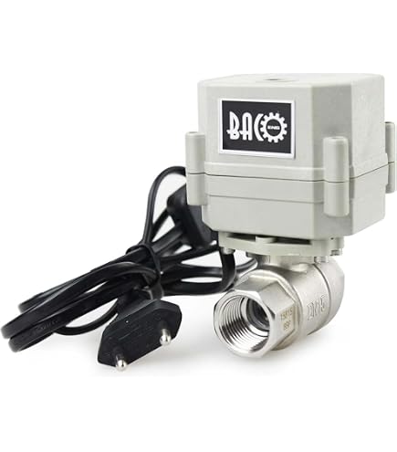 U.S. Solid 3/4 Motorisierter Kugelhahn mit Stecker 230V AC DN20, 2-Wege Edelstahl-Elektrokugelhahn, automatische Rückkehr, stromlos geschlossen U.S. Solid 3/4 Motorisierter Kugelhahn mit Stecker 230V AC DN20, 2-Wege Edelstahl-Elektrokugelhahn, automatische Rückkehr, stromlos geschlossen