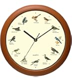 Horloge murale en bois, horloge analogique silencieuse décorative en bois vintage, batterie