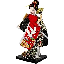 Geisha Figurine, Handmade Beauté Kimono Petite Statue Statuette Mini Ornement Vintage Art Déco Collection Créative Cadeaux Pour Accueil Salon Chambre À Coucher Red