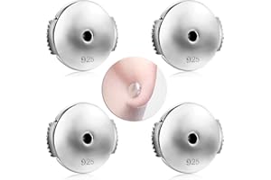 KISSPAT 2 pary kolczyków do kolczyków ze srebra wysokiej próby 925 blokujące kolczyki zatyczki wymienne podkłady pozłacane białym złotem kolczyki podnoszące plecy (srebrne)