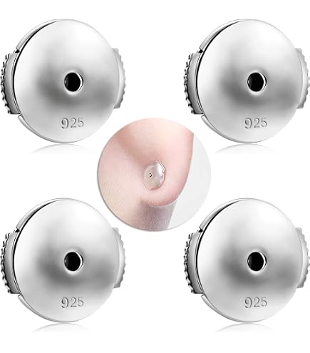 NKlaus Set 2 Coppie (4 Pezzi) Contrappesi Per Orecchini In Oro Giallo 333 Da 5,5mm