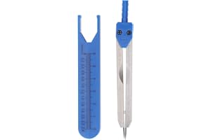 Telituny Messschieber Medizinisches, EKG Caliper 0-2,4 Zoll Edelstahl Messlineal EKG Teiler Lineal Messwerkzeug zur Messung Krankenpflege Messen Elektrokardiographen mit Verstellbaren Schrauben(Blau)