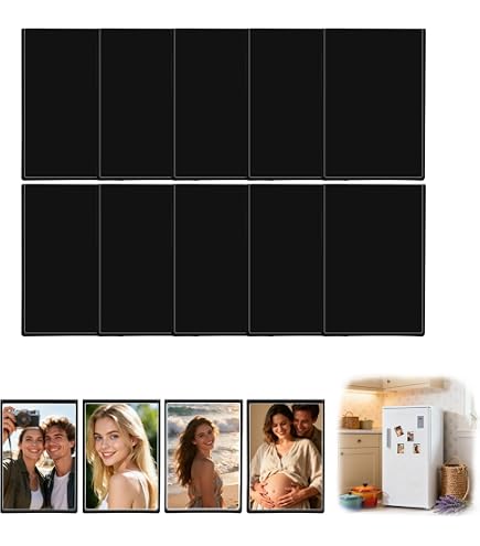 15 Pièces Cadre Photo Magnétique Frigo - 9,3 X 6,3 Cm - Pour Polaroid Instax Mini - Noir