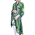 X & F Women ' s Fashion Peacock Feather Prints Long Scarf Summer Wrap Shawls