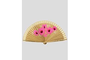 the monsita La Monsita Éventail en Bois Espagnol Peint à la Main (crème)