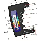 Plentiful Dijital Pil Test Cihazı &ndash; AA, AAA, C, D, N, 9V ve D&uuml;ğme Pil Uyumlu Mini Pil Kapasit