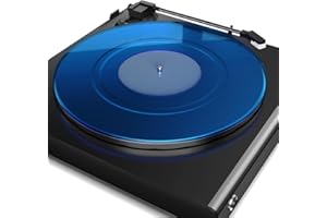 TAKMORK Turntable Mat, Vinyl Record Slip Mat, Acrylic Turntable Record Turntable Plate, Vinyl Slip Mats (Blau)