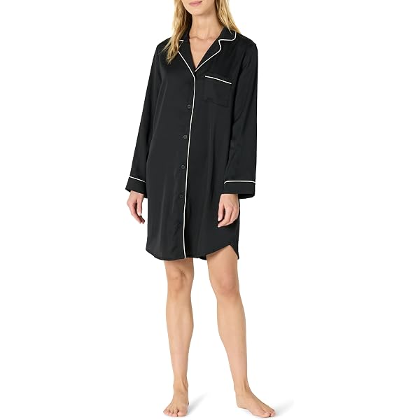 Damart Chemise De Nuit Maille Interlock Côtelée Douce Femme - Manches Longues