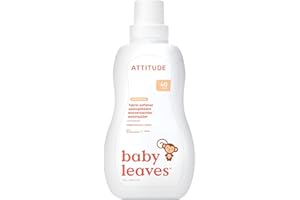 ATTITUDE Baby Fabric Softener Liquid, EWG Verified, Safe for Baby Clothes, Infant and Newborn, Vegan and Naturally Derived Washing Soap, HE Compatible, Pear Nectar, 40 Loads, 1.04 Liter