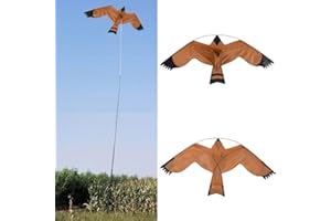 WATERALONE Bird Scarer Bird Repeller Hawk Kite Extendable Emulation Bird Repellent Kite Farmer Crops Protecting Kite With 2M Kite, Easy To Assemble Bird Kite, For Backyard Lawn Farm