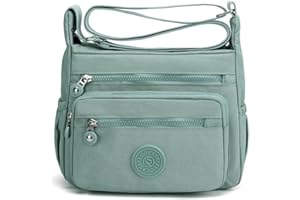 MILKY WAY Womens Multi Pocket Casual Cross Body Bag Waterproof Travel Bag Messenger Bags Shoulder Handbag (Aqua)