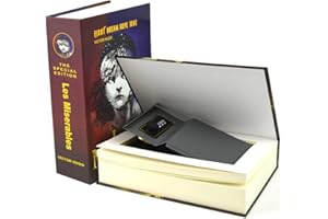 DSL DAILY SUPPLY LTD. DSL HomeSafe Real Book Safe Secret Hidden Key Combination Metal Security Money Box 3 Size 7 Design (Les Misérables, Real Book Combination 221 x 153 x 45mm)