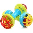 FunBlast Plastic Dumbbell Rattle Toy For Toddler, Soft Rattles Teether Toys For Babies Toy, New Born Baby Toy, Sound Toys For Kids, Toys For 2 3 4 5 Year Old Kids (Multicolor; Pack Of 1)