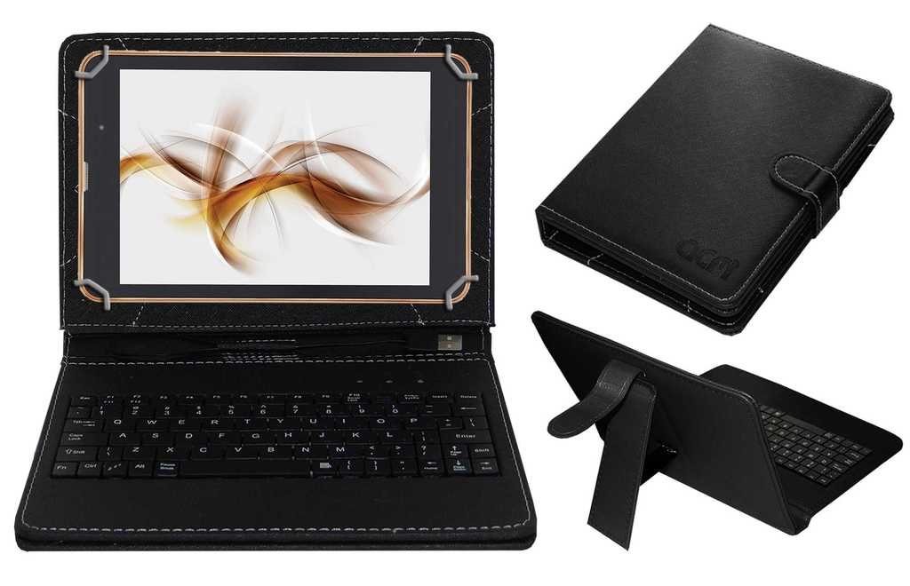 ACM USB Keyboard Case Compatible with Iball Slide Nimble 4gf Tablet Cover Stand Study Gaming Direct Plug & Play - Black