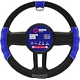 SPARCO SPC1108AZ Universal Steering Wheel Cover L-Sport Color Blue for car, Set of 4