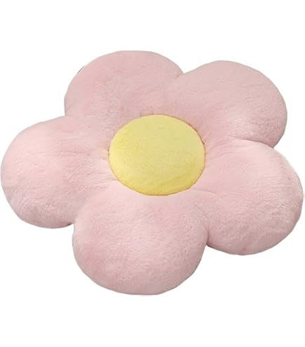 Coussin De Chaise Peluche En Forme De Fleur - Coussin Moelleux Et Doux Pour Siège, Canapé, Jardin, Salon, Chambre - Décoration D'intérieur (35 Cm, Rouge)