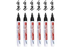 BEFUN Confezione da 6 penne per fughe, penna per ripristino fughe con punta di ricambio, penna per fughe impermeabile, malta, pennarello per riparare la malta delle piastrelle in bagno, cucina-nero