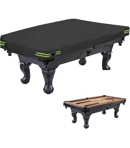 SagaSave 7/8/9ft Pool Table Cover, Waterproof Dustproof Billiard Cover With Drawstring For Billiards Snooker Pool Table Dust Cover