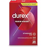 Durex Feel Close Standard Fit 16-Piece Condom, Slim with Extra Lubricant