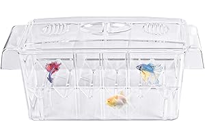 TINSELLNS Fish Breeding Box for Fish Tank Plastic Fish Tank Small Fish Aquarium with Detachable Divider Breeding Tanks for Tropical Fish/Shrimp/Goldfish/Turtle Tank
