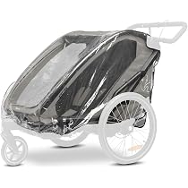 Housse De Pluie Pour Remorque Vélo Hauck Bike N Walk Duo - Transparente, Réfléchissante, Imperméable Et Aérée - 2