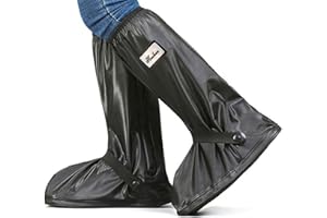 GUDECIUS Waterproof Overshoes Shoe Covers Waterproof Men Women with Reflective Strips Shoe Covers Washable Reusable Rain Cover Shoes Bicycle