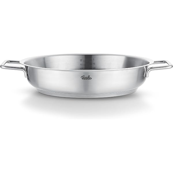 Faitout Fissler Pure - Acier Inoxydable 24 Cm, 5.7 Litres - Compatible Induction, Four 230°C - Fabriqué En Allemagne