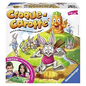 Ravensburger – Croque Carotte – Jeu de Société Rigolo – Jeu pour Famille avec Enfants – Course de Lapins Amusante – 2 à 4 Joueurs dès 4 Ans – 22223 – Version française